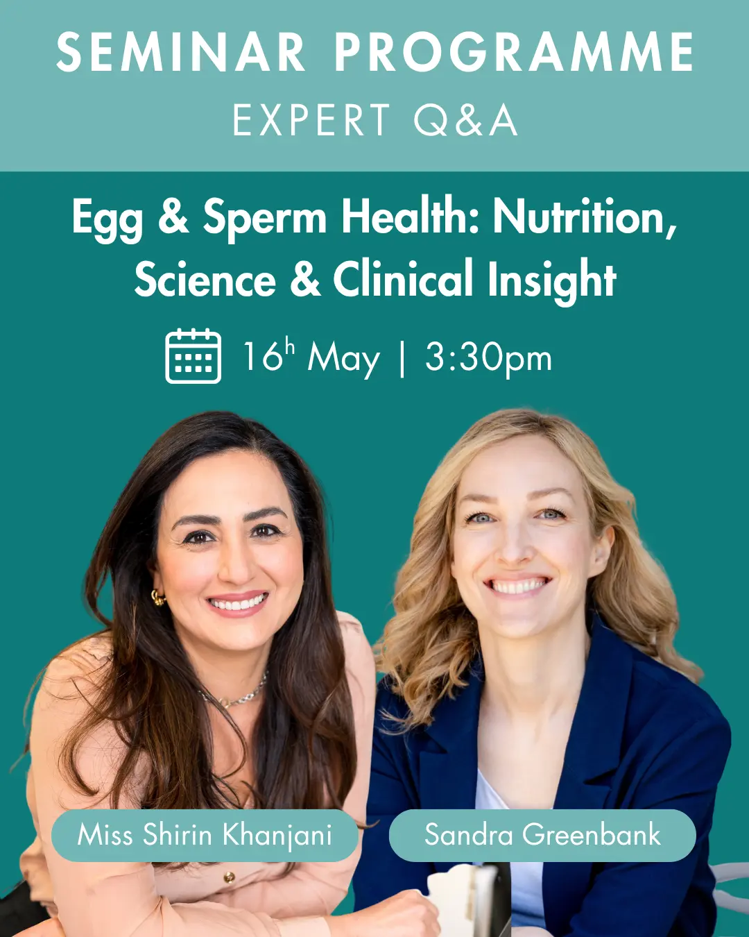 Flyer for the 2026 Fertility Show seminar