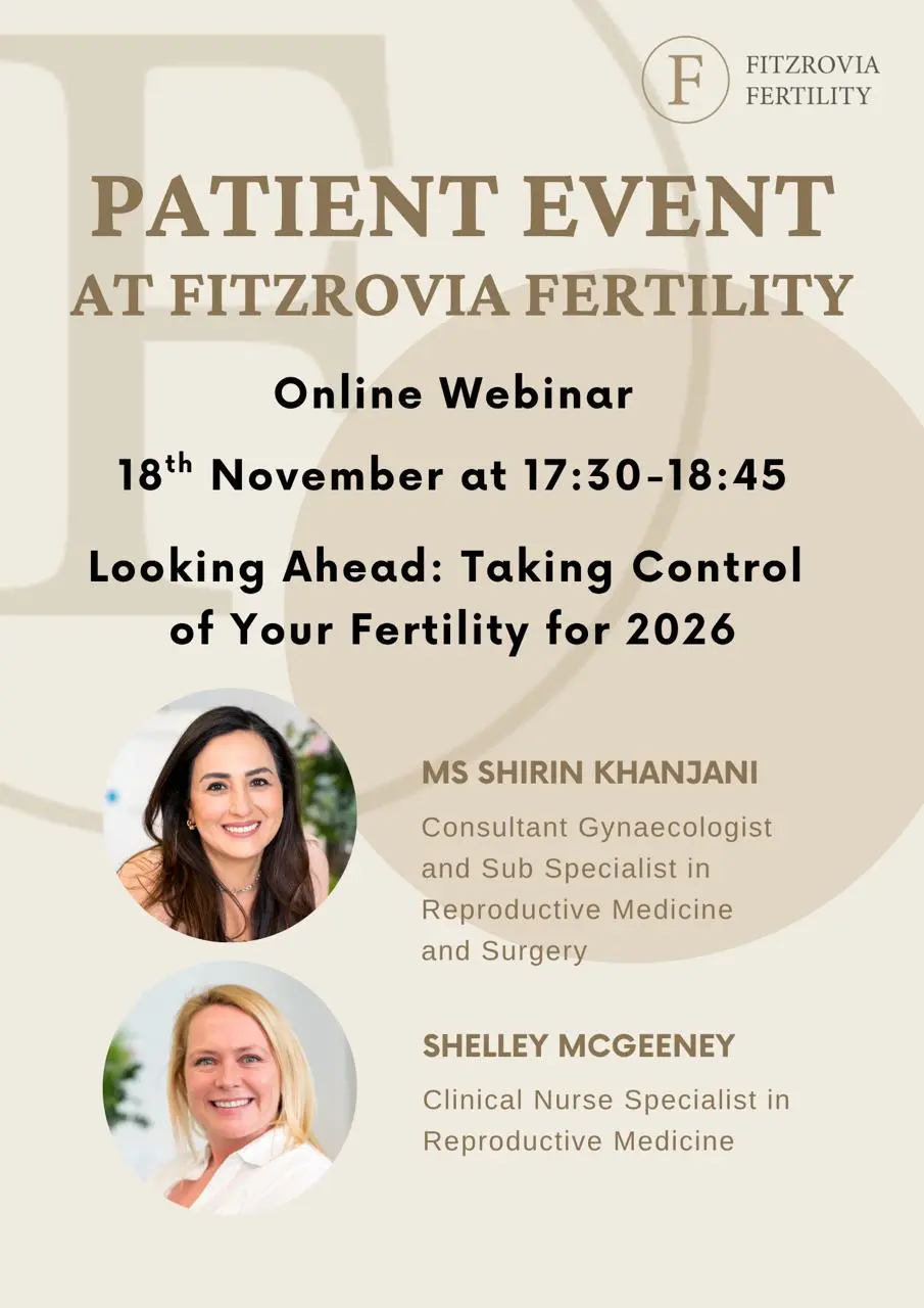 Flyer for the Taking Control of your Fertility for 2026 webinar